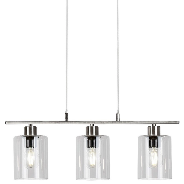 Nowoczesna LAMPA wisząca MIROSLAW 3580 Rabalux salonowy zwis szklany 3-punktowy chrom