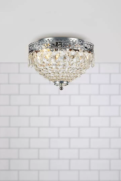 Sufitowa lampa sypialniana Joline kryształowy plafon chrom