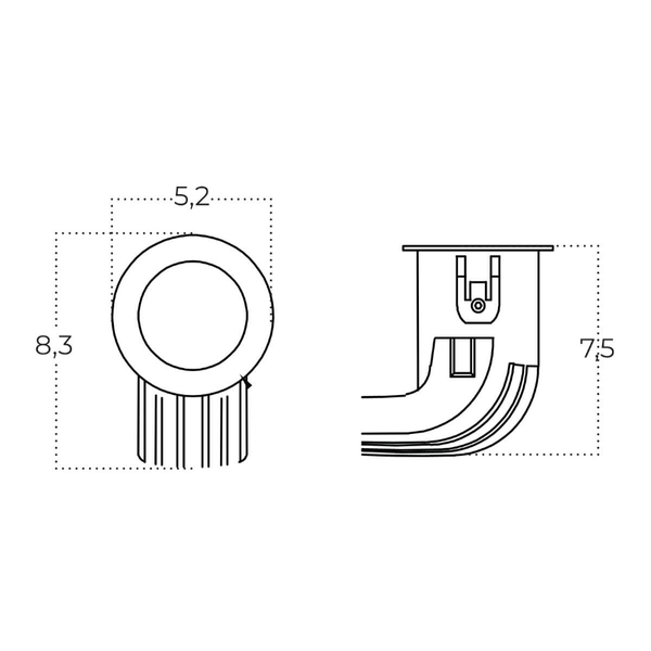 Oprawa wpuszczana Tork AZ6087 Azzardo LED 12W 3000-4000K metal biały czarny