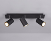 Regulowana lampa sufitowa VANTOS DL332802400 czarne tuby salonowe