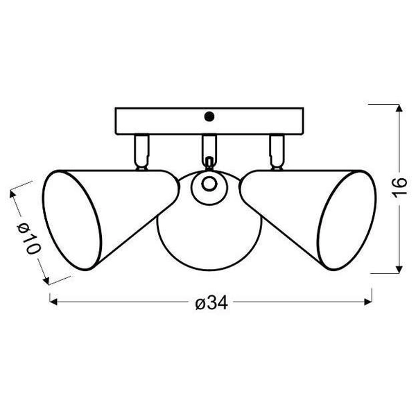Plafon LAMPA sufitowa AMOR 98-63328 Candellux retro OPRAWA metalowe reflektorki regulowane szare
