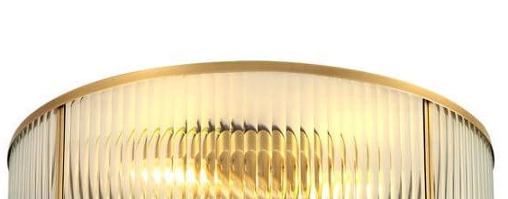 Plafon LAMPA sufitowa CGBRASION60 Copel okrągła OPRAWA szklana glamour nad łóżko mosiądz