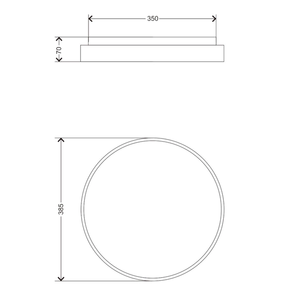 Plafon Loody R64901102 RL Light LED 22W 3000K z czujnikiem ruchu czarny