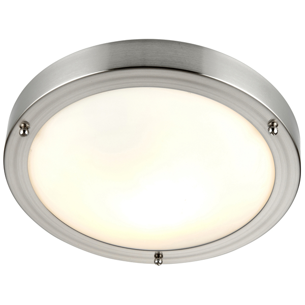 Plafon sufitowy do łazienki Portico 12421 Saxby IP44 nikiel