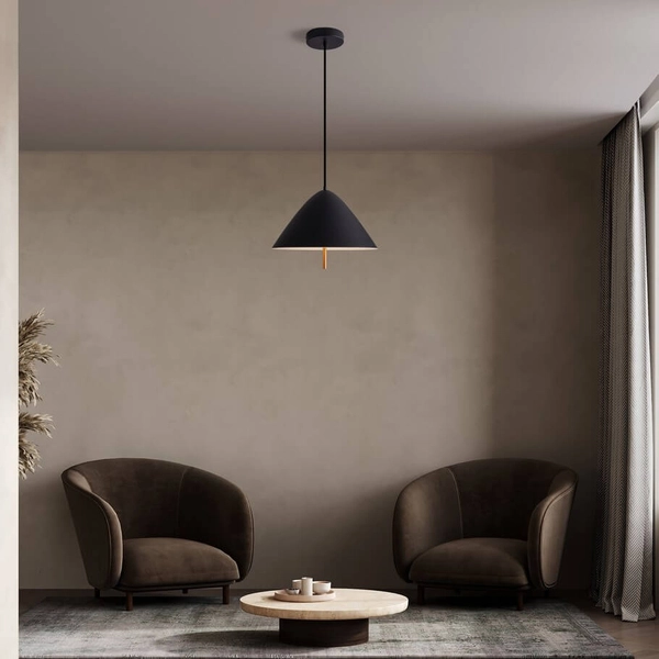 Wisząca lampa jadalniana CARAPARI LE44654 LED 17W 3000K czarna