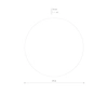 Szklany kinkiet ścienny Ring LED 9W 3000K lustro chrom