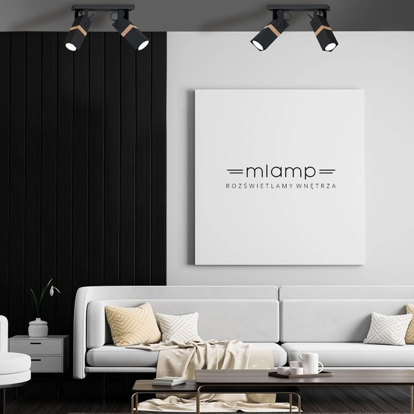 Spot LAMPA skandynawska VIDAR MLP5401 Milagro sufitowa OPRAWA metalowe reflektorki prostokątne czarne