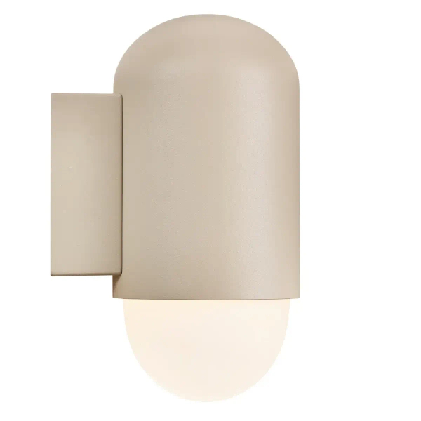 Owalna lampa elewacyjna HEKA 2118211008 IP54 na zewnątrz beżowy