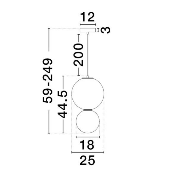 Okrągła lampa wisząca JORELIA LE45246 LED 7W 3000K nad stół biała szara