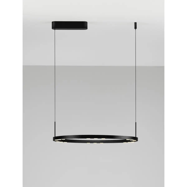 Lampa wisząca do salonu CARENSO LE45406 LED 34W 3000K ring czarny
