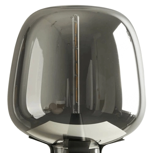 Stołowa lampka przydymiona FATA ST-7278-S BLACK bańka do sypialni czarny