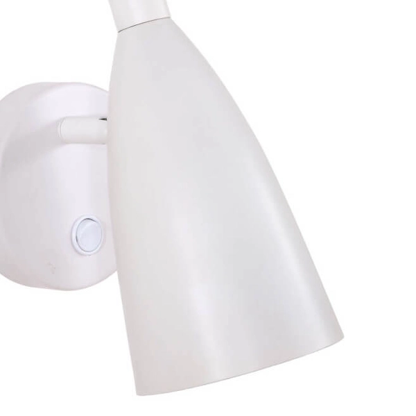 Kinkiet LAMPA ścienna SOLIN LP-181/1W WH Light Prestige hygge OPRAWA metalowa reflektorek regulowany biały