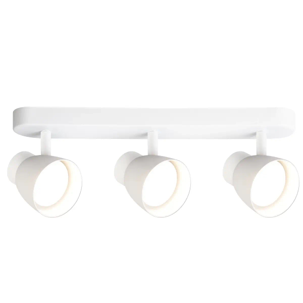 Potrójna natynkowa lampa Dravo LP-9523/3WS WH na belce biały