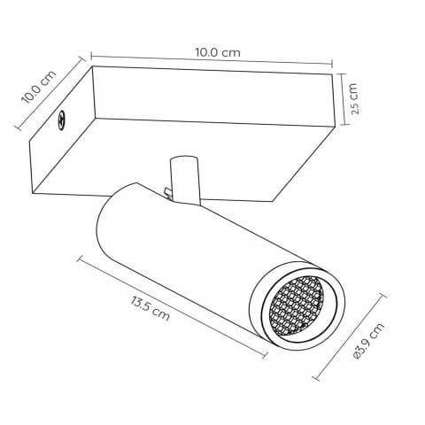 Metalowa lampa sufitowa GRADO 22974/01/41 tubka brązowa