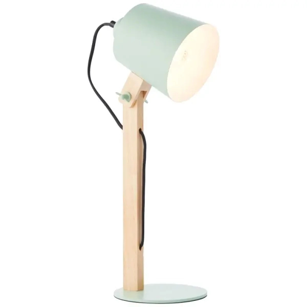 Stołowa lampa regulowana Swivel 92716/04 skandynawska drewniana zielona
