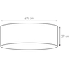 LAMPA sufitowa SPACE L 30653601 Kaspa abażurowa OPRAWA plafon okrągły biały