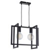 Prostokątna LAMPA wisząca EDEN 32232 Sigma metalowy zwis do sypialni czarny złoty