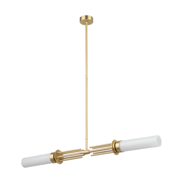 Podłużna lampa wisząca Mussa MUS-ZW-2 (ZM) LED 9W 3000K mosiądz