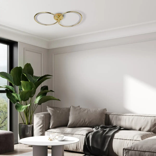 Sufitowa lampa ringi Azina LP-4852/2C GD LED 18W 3000-6000K złota