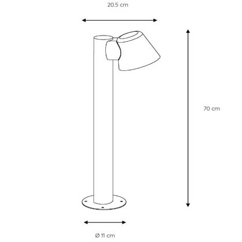 Zewnętrzny słupek metalowy Dingo 14881/70/30 grafitowy outdoor