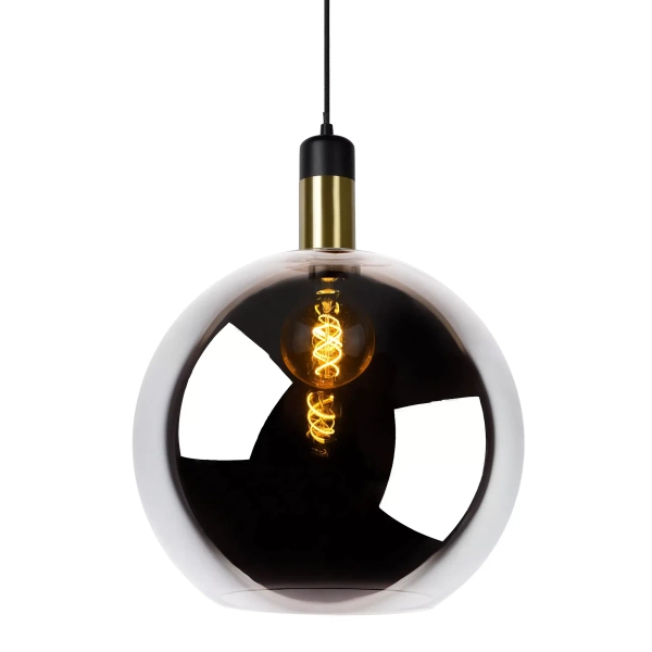 Loftowa lampa wisząca Julius 34438/40/65 Lucide szklana czarna złota