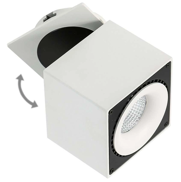 Podtynkowa LAMPA sufitowa SEVILLA SQUARE RECESSED SL7562/28W 3000K WH+BL Italux metalowa OPRAWA wpust LED 28W 3000K kostka biała