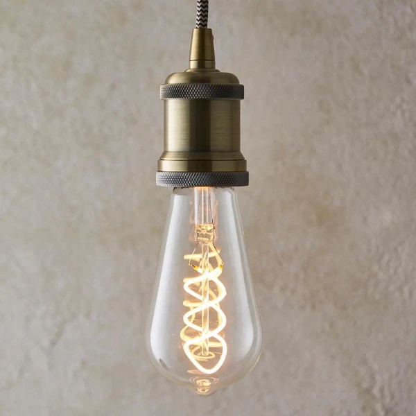 Żarnikowa żarówka gruszka Twist E27 107771 LED 4W 2200K przezroczysta