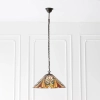 Wisząca lampa salonowa Hector 64162 witrażowa na łańcuchu kolorowa