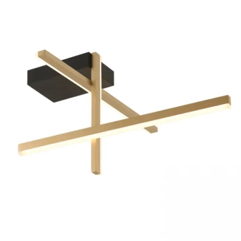 Metalowa lampa sufitowa 22024 LED 23W 3000K belki czarny złoty