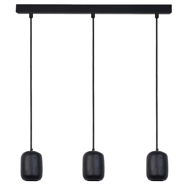 Loftowa lampa wisząca Olo 3 41411 na belce kule czarne