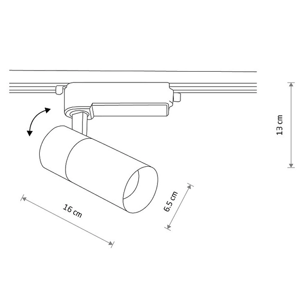 Punktowa lampa 1-fazowa szynowa Profile Tinos 10378 Nowodvorski LED 20W 4000K biała