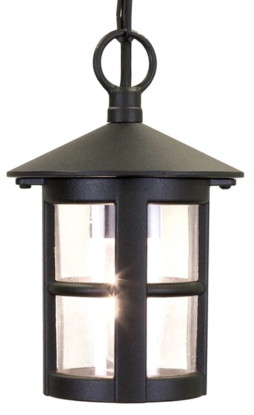 Latarnia wisząca na taras Hereford BL21B-BLACK Elstead na łańcuchu czarna