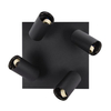 LAMPA sufitowa MANAM 03766 Ideus regulowana OPRAWA metalowe tuby reflektorki na listwie czarna