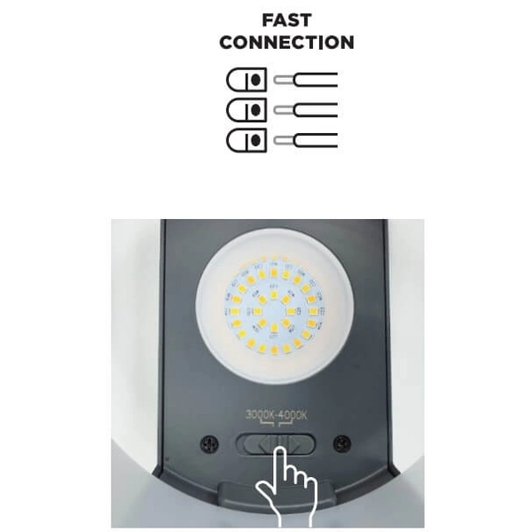 Zewnętrzny kinkiet ścienny MOON 5206001118 LED 11,1W 3000-4000K IP44 szary