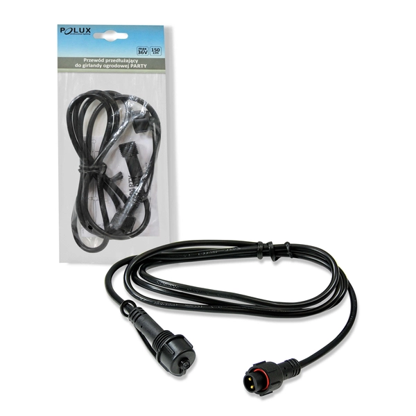 Przedłużacz 1,5m IP44 do zasilania girland ogrodowych Party