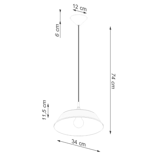 Lampa wisząca sypialniana Frika SL.1327 Sollux zwis pojedyncza biała