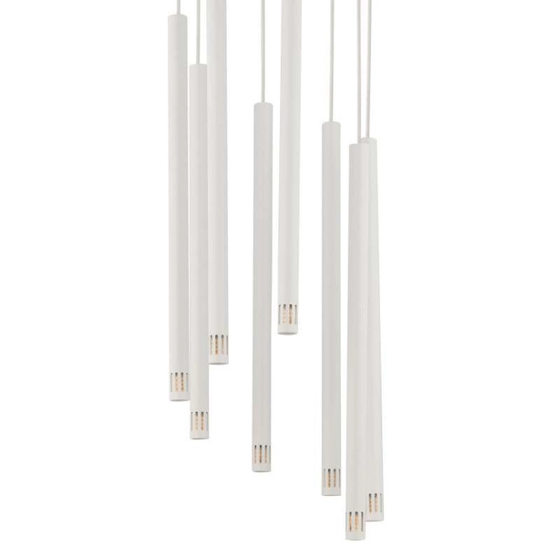 Modernistyczna LAMPA wisząca SOPEL LASER 33232 Sigma metalowa OPRAWA kaskada ZWIS sople tuby białe