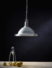 Wisząca LAMPA industrialna NAUTILIUS L 10266101 Kaspa metalowa OPRAWA na łańcuchu ZWIS okrągły biały