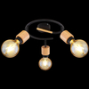 Regulowana LAMPA sufitowa JORNA 54031-3 Globo metalowa OPRAWA reflektorki czarne drewno
