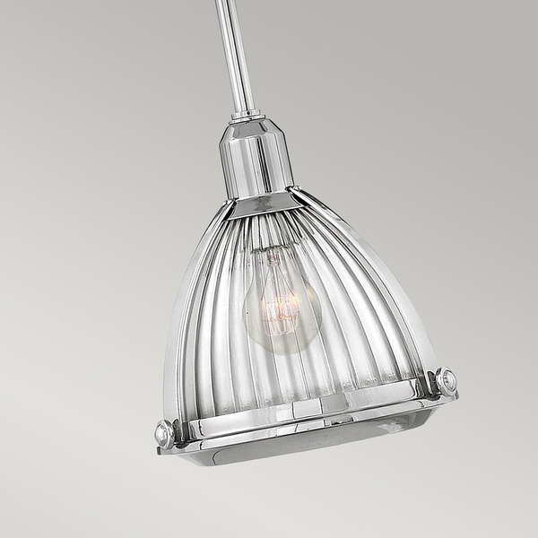 Salonowa lampa nad stół QN-ELROY-PN szklana nikiel