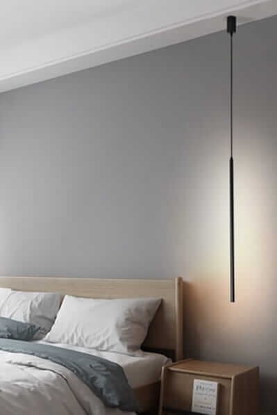 Minimalistyczna lampa wisząca CGZENP1 COPEL zwis LED 7W 3000K sopel do salonu czarny