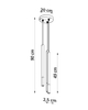 Wisząca LAMPA kaskada SL.0893 okrągła OPRAWA metalowy ZWIS tuby czarne złote OUTLET