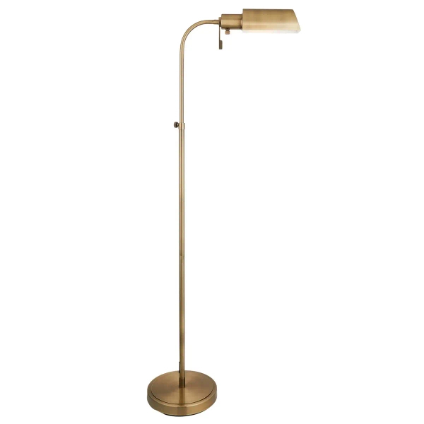 Stojąca lampa regulowana Pharmacy 114205 metalowa mosiądz