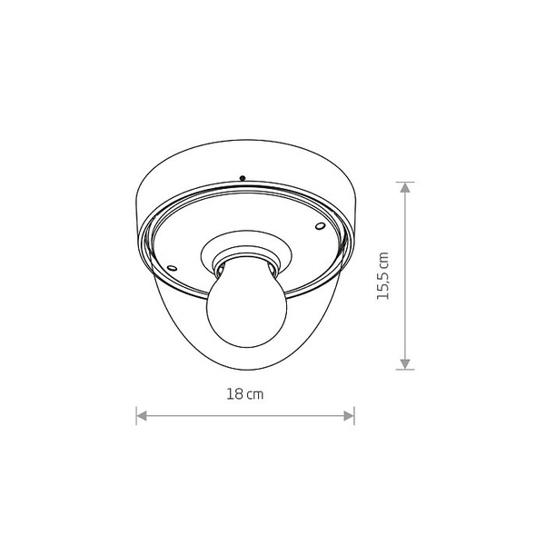 Przysufitowa lampa outdoor NOOK 7976 tarasowy plafon IP44 czarny