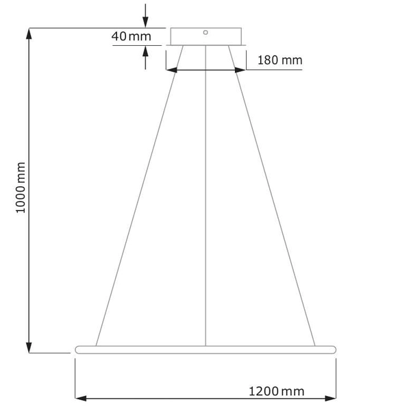 Wisząca LAMPA biurowa SLIM/000055/4000/W MDECO metalowa OPRAWA zwis LED 63W 4000K ring biały