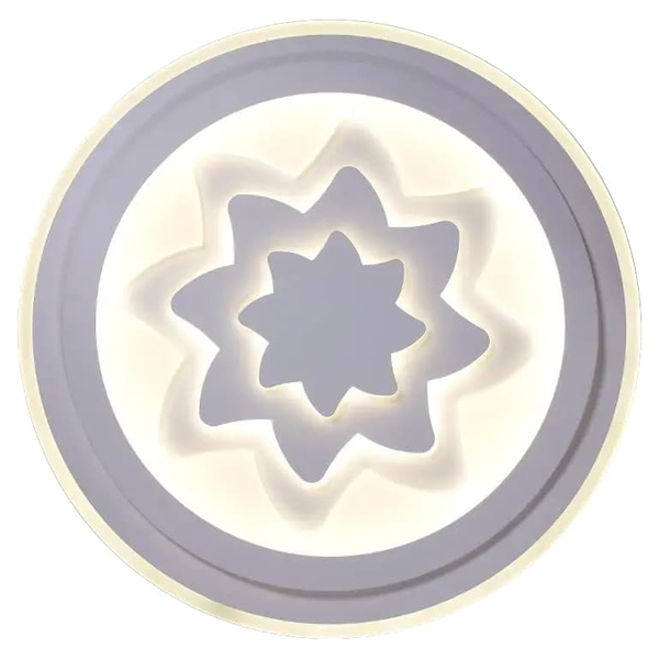 LAMPA sufitowa VEN P-666/9 dekoracyjna OPRAWA plafon LED 74W kwiat biały