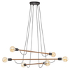 Lampa wisząca nad stół Helix 4950 TK Lighting wielopunktowa czarna orzech