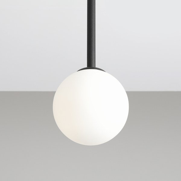 Lampa sufitowa Pinne 1080PL_G1_S kuchenna nad stół szklana kula czarna