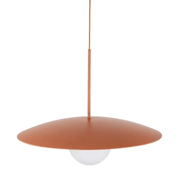 Nowoczesna wisząca lampa Slate 10911 mleczna kula ceglany