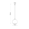 Kulista lampa wisząca BALL SL.0250 grafitowa szklana E27